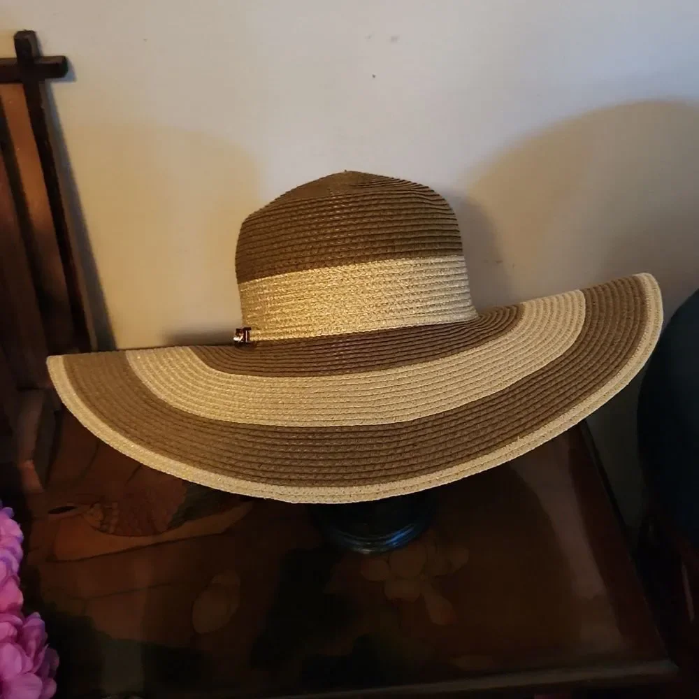 Scala Big Brim Braid Sun Hat NWT
